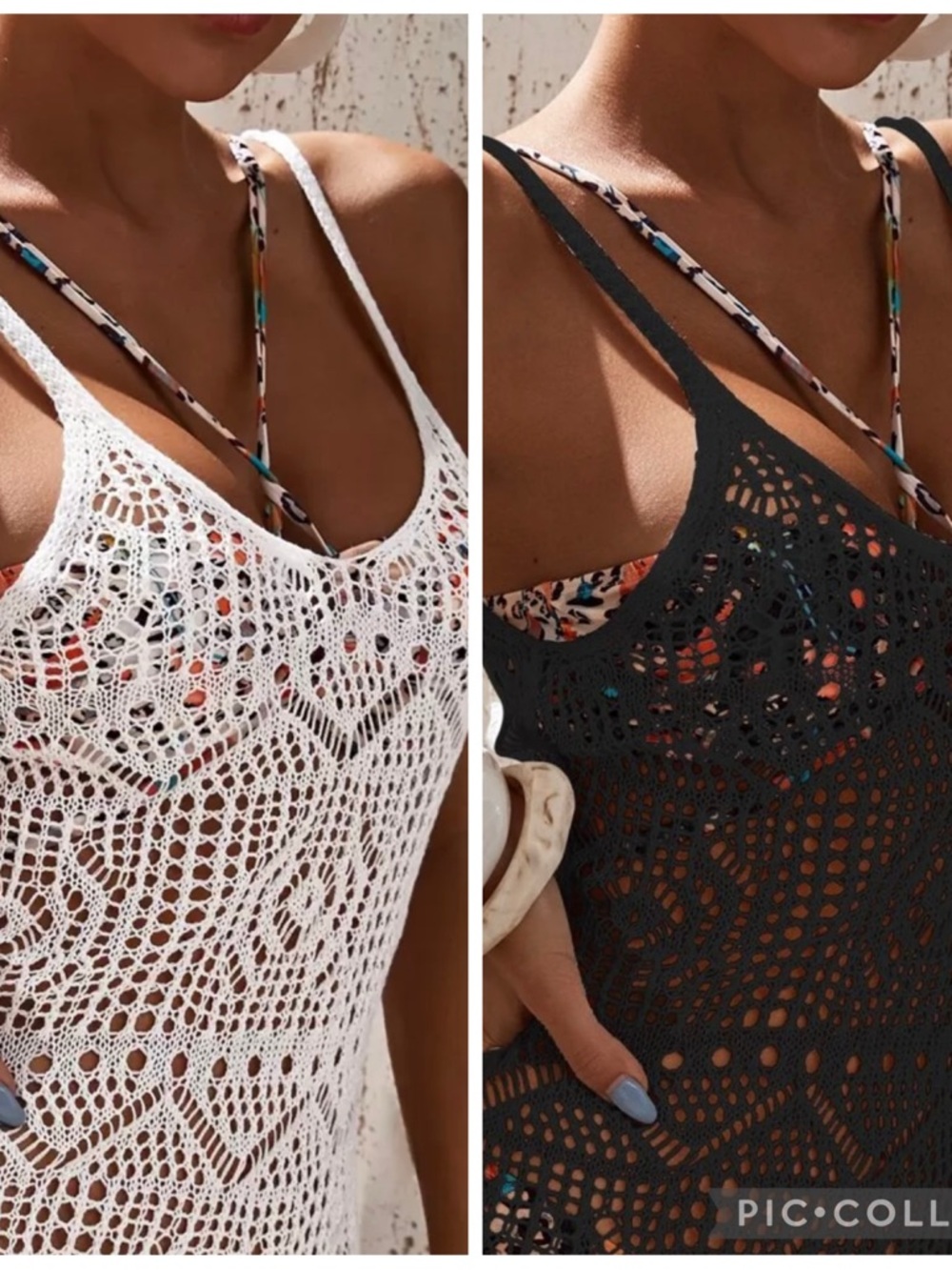 2 Beach Cover-Ups White / Black